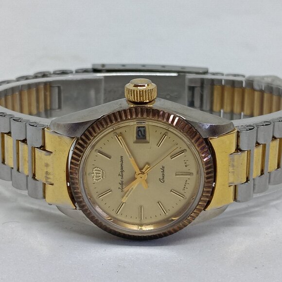 VINTAGE Jules Jurgensen 5901C Women’s 25mm Two Tone Japanese Quartz Watch